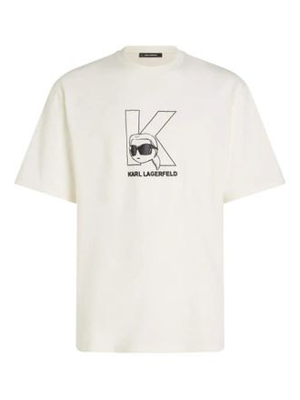 Karl Lagerfeld ikon k-initial T-shirt - men - Organic Cotton - S - White