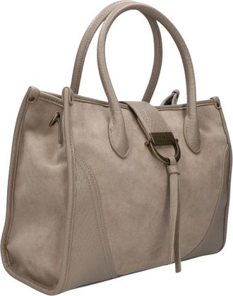 Hispanitas Dames Schoudertassen Bi 265022 - Dames - Handtassen - Beige - ONE Size - Su&egrave;de - Tassen