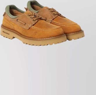 Woolrich nubuck brogues featuring contrast stitching