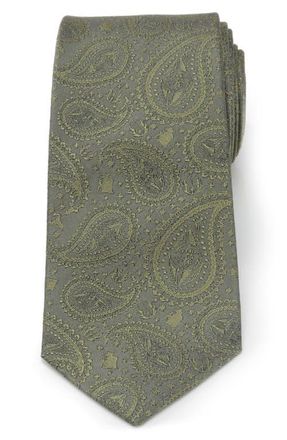 Cufflinks Inc. Star Wars - Yoda Paisley Silk Tie in Green at Nordstrom, Size Regular