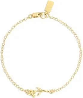Set & Stones Elsie Birth Flower Bracelet in Gold /February at Nordstrom