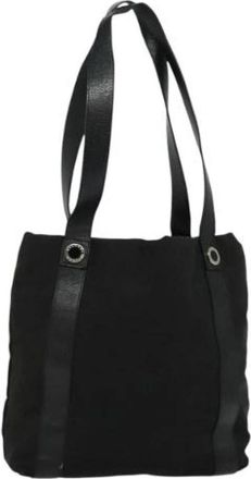 Bulgari Tweedehands Canvas handtassen - Dames - Vintage Shopper - Zwart - ONE Size - Leer - Vintage