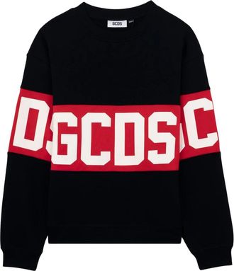 GCDS Band Logo Crewneck - Dames - Sweatshirts - Zwart - M - Katoen - Hoodies & sweatvesten
