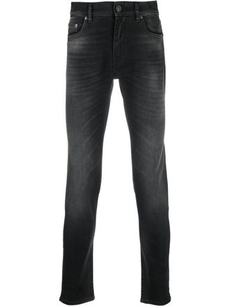 Pantaloni Torino Jeans slim a vita media - Nero