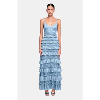 OW Collection MARINA Maxi Dress in Blue at Nordstrom, Size Large