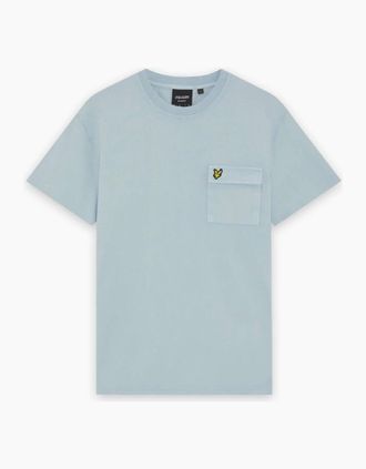 Lyle & Scott Mens Lyle & Scott Cargo Pocket Opal Blue T-Shirt - Size: 40