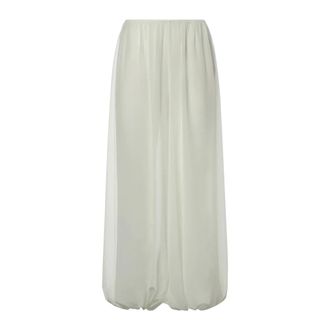 Frankie Shop Mio Sheer Balloon Trousers - female - The Frankie Shop - Wide Trousers - White - S - Trousers