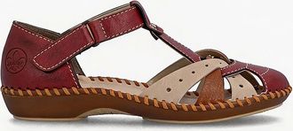 Rieker Womens Rieker DESIDERIA Womens Cross Strap Sandals Red - Aragon - Size: 6.5