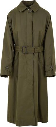 Aspesi Groene Jas Model 0710 G823 01239 - Dames - Jas met riem - Groen - S - Jassen