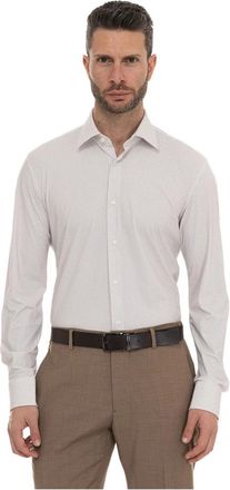 HUGO BOSS P-Hank Casual shirt - Heren - Zakelijke Overhemden - Beige - 2XS - Overhemden