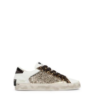 Crime London Schoenen, Dames, Wit, 38 EU, Leer, Sk 8 Deluxe Oak Smoke