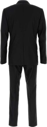 Dolce & Gabbana Mens Virgin Wool Blend Pant Suit Black Silk