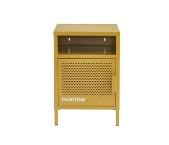 Pantone Mesilla de noche de metal amarillo mostaza 40cm