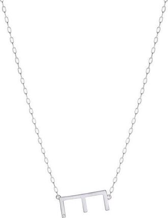 Alex and Ani Silver Elongated Initial Pendant Necklace in Silver - E at Nordstrom