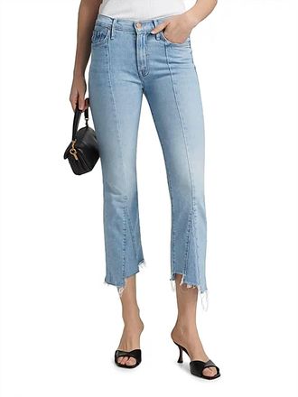 Mother The Insider Fray Low-Rise Stretch Crop Jeans In Lets Get It Together