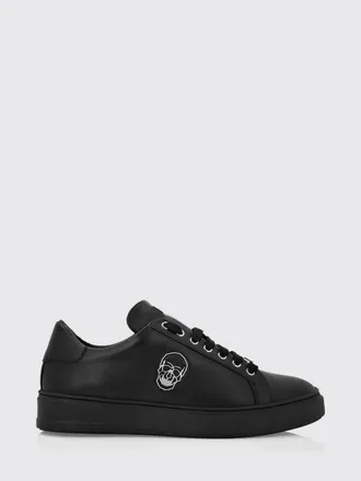Philipp Plein Skull Print Smooth Leather Low-Top Sneakers