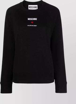 Moschino crew neck knitwear long sleeve ribbed style