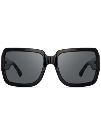 Linda Farrow x Dries Van Noten oversized-frame sunglasses - unisex - Cellulose Acetate - One Size - Black