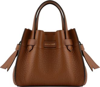 Pourchet Nano Handtas - Dames - Handtassen - Bruin - ONE Size - Leer - Tassen
