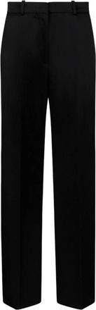 Lanvin Wijde Pijpen Broek - Dames - Straight fit broeken - Zwart - XS - Satijn - Broeken