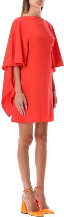 The Attico Elegant V-Neck Long Sleeve Dress