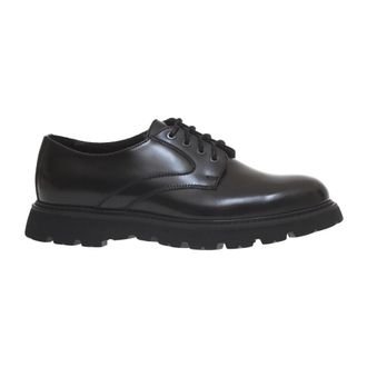 Doucal's Stringata Derby - Heren - Veterschoenen - Zwart - 39 EU - Leer - Schoenen