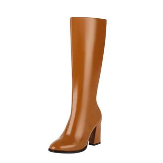 Generic Womens Knee High Boots Autumn Winter High Boots Zipper Heels Long Shoes