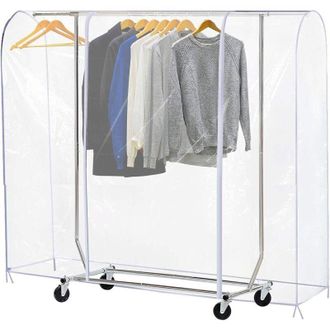 OEM Funda Transparente Para Percha - Impermeable Y A Prueba De Polvo, 180 X 50 Cm, Con 2 Cremalleras