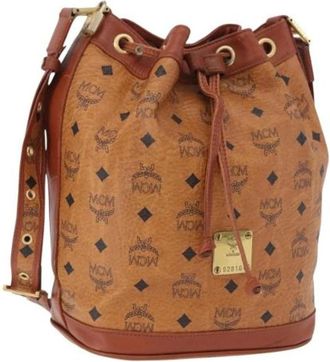 MCM Pre-owned Bucket Shoulder Bag - Dames - Vintage Tas - Bruin - ONE Size - Leer - Vintage
