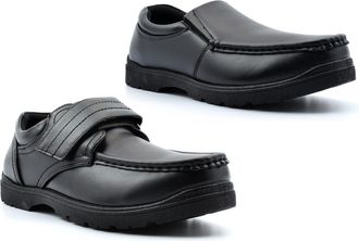 Generic Boys School Shoes Boys Boat Shoes Size 8 Touch Fasten Shoe Size 7 Mens Slip On Shoe Slip Ons Sizes 6-8 Black 8 UK