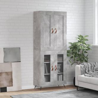 Berkfield Home Highboard Concrete Grey 69.5x34x180 cm Engineered Wood