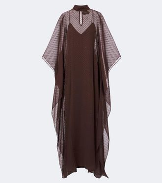 Taller Marmo Muscat silk cr&ecirc;pe fil coup&eacute; kaftan