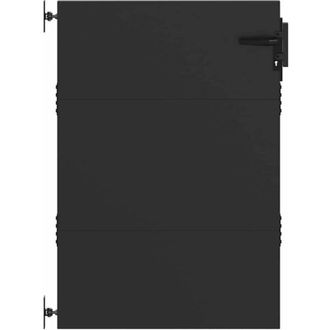 vidaXL Puerta De Jard&iacute;n Con Cerradura Negro 105 X 125 Cm Vidaxl