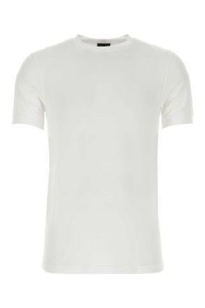 Giorgio Armani White Stretch Viscose T Shirt