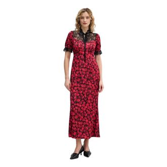 Never Fully Dressed Cherry Lyla Jurk - Dames - Maxi kleedjes - Rood - XS - Kleedjes