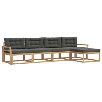 vidaXL Conjunto De Sof&aacute;s De Exterior 4 Pcs Blanco Y Antracita Vidaxl