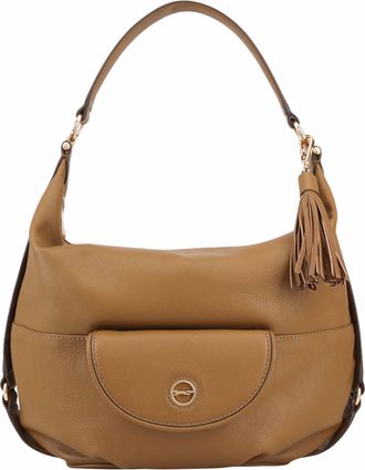Paul Costelloe Womens Baboso Leather Shoulder Bag - Brown - One Size