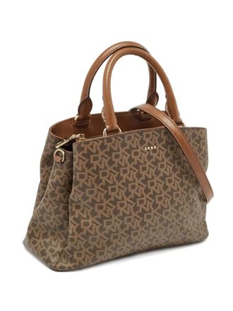 DKNY logo-print tote bag - Brown