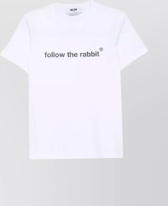 Msgm graphic print short sleeve crew neck top