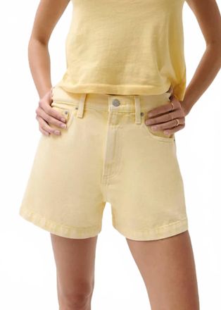Pistola Denim Womens Saige High Rise A-Line Short In Yellow