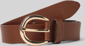 Tamaris Tamaris Ledergürtel mit Logo-Prägung in Mittelbraun, Größe 100