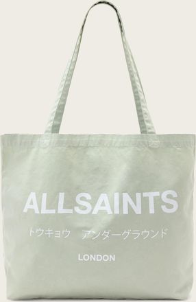 AllSaints Cotton Underground Logo Printed Tote Bag, Size: One Size