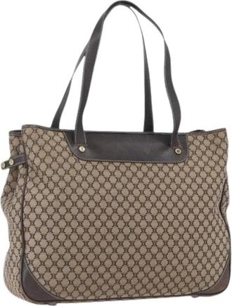 Celine Pre-owned Vintage Canvas Tote Bag - Dames - Vintage Shopper - Beige - ONE Size - Katoen - Vintage