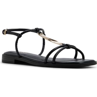 Aldo Ebaeryn Ankle Strap Sandal in Black at Nordstrom, Size 7.5