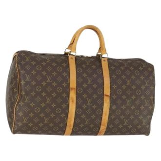 Louis Vuitton Pre-owned Canvas Weekendtas - Dames - Pre-owned - Bruin - Maat: ONE Size