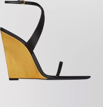 Saint Laurent salom&Eacute; wedges gold heel