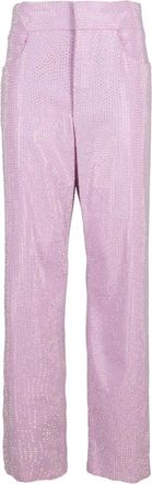 Giuseppe Di Morabito Stijlvolle Denim Broek - Dames - Straight fit broeken - Roze - XS - Denim - Broeken