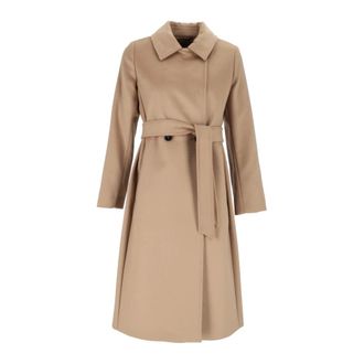 Max Mara Bcollag Mantel - Dames - Mantels - Bruin - Maat: XS Zijde