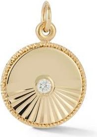 Ember Fine Jewelry 14K Yellow Gold Diamond Medallion Charm Pendant at Nordstrom Rack