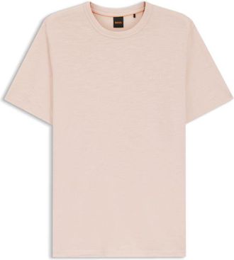 BOSS Slub-cotton T-shirt with logo detail